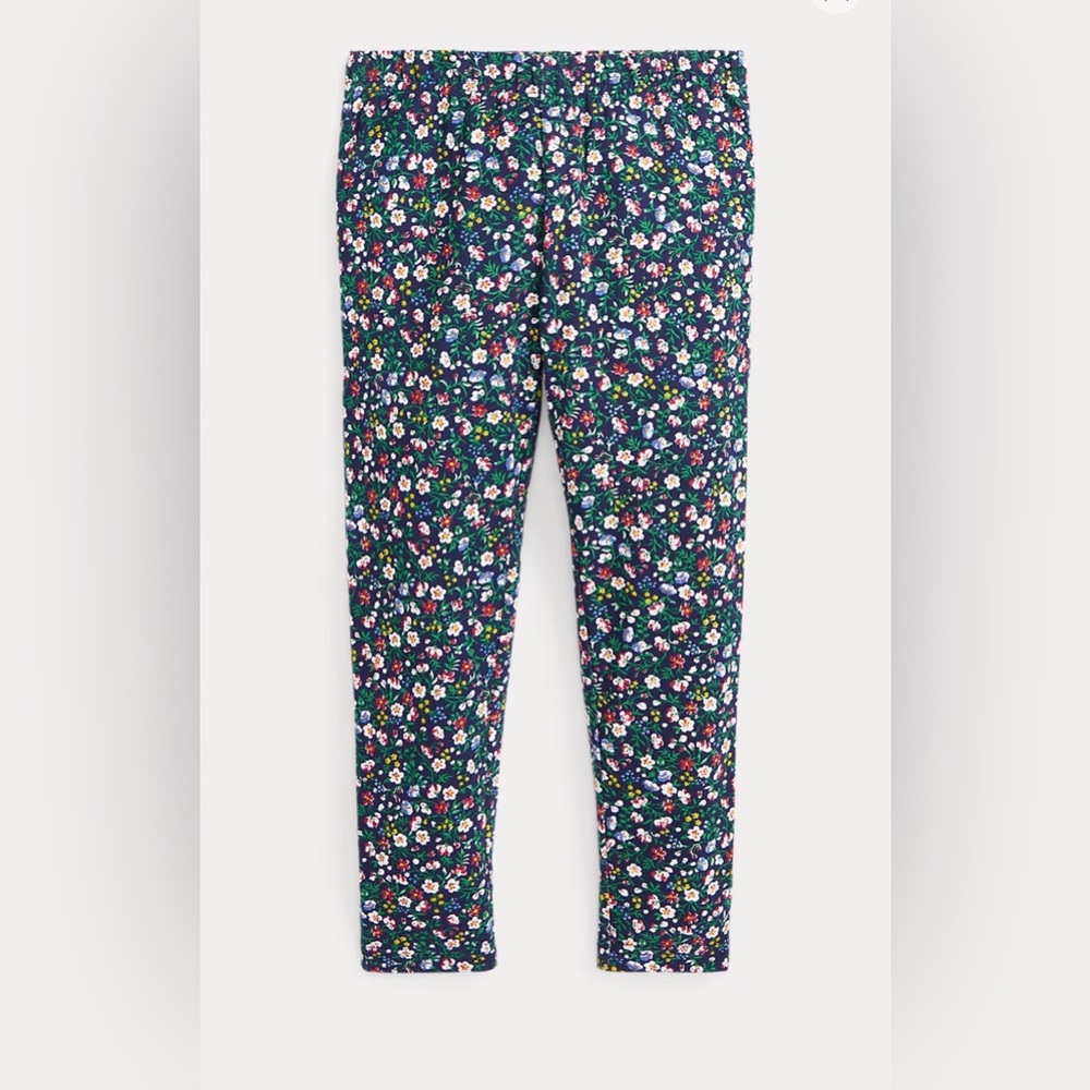 NWT Floral Stretch Jersey Legging Polo Ralph Lauren Kids Leggings Navy Floral 2T